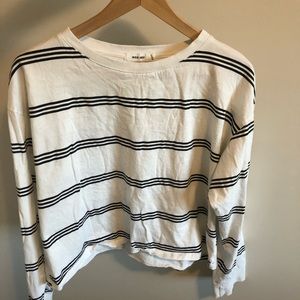 Clad & Cloth Mod Ref Striped Long Sleeve Tshirt L